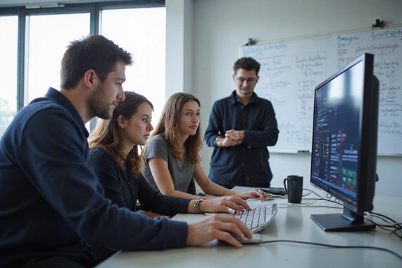 Diverse team of AI experts collaborating