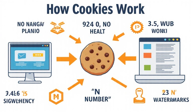 Illustration of how cookies work